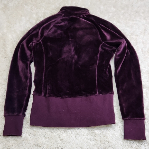 Athleta Cloud Fleece Jacket Size Med Spiced Cabernet Cozy Teddy Plush Full-Zip - Picture 6 of 12